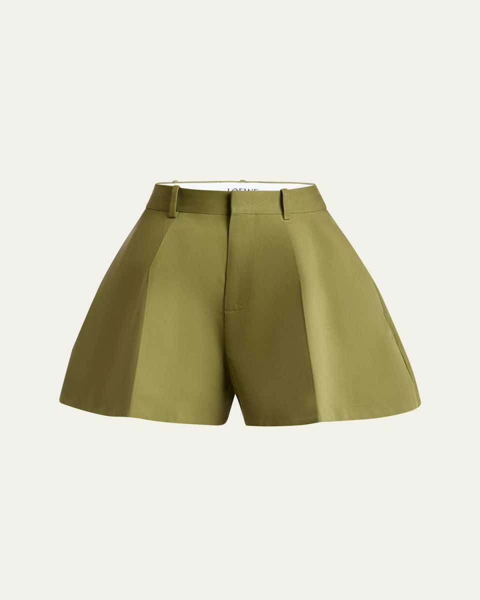 Trapeze Flared Mini Shorts